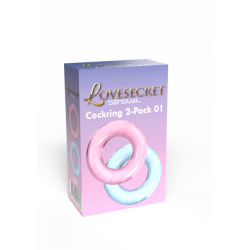 Anneau Pénien lot de 2 Rose et Bleu