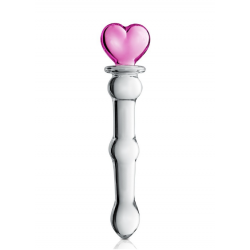 Dildo Verre Coeur Rose M