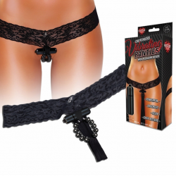 Vibrating Panties Perles Noir - S/M