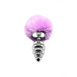 Anal Fluffy Plug Twist Violet L