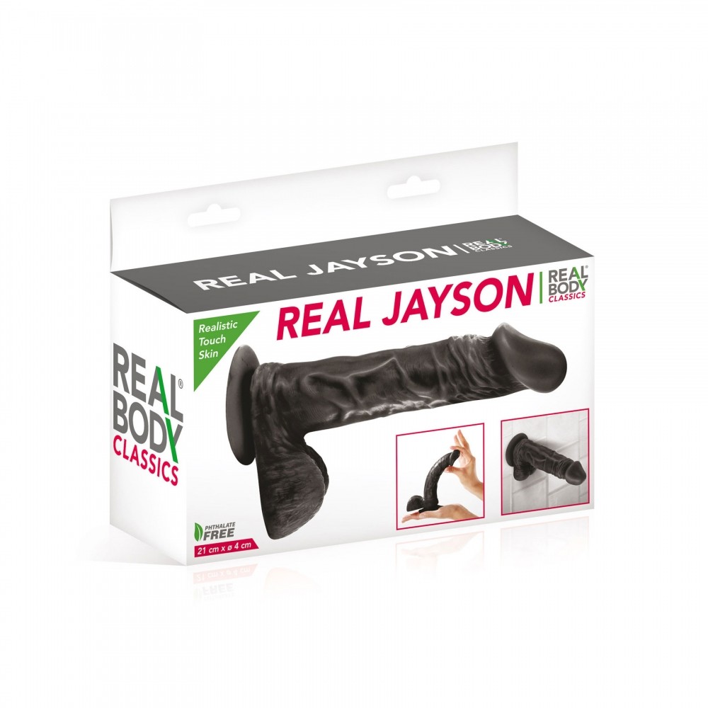 Real Jayson 21cm - Gode ventouse ultra-réaliste avec testicules